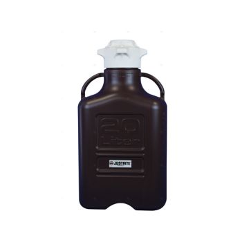 Justrite 12945 20L Polypropylene Carboy with 120mm Cap - Dark Amber