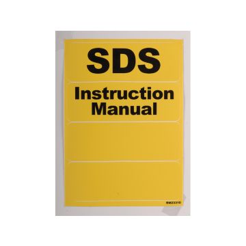 Justrite 23310 Label Pack for Document Storage Boxes - 4 Labels per Sheet (2 Blank/2 Printed with SDS and Instruction Manual) - Pack of 20 Sheets