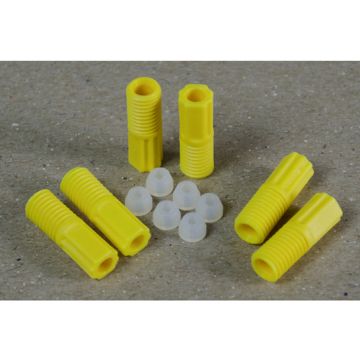 Justrite 28121 2.0mm OD Hard-Wall Tubing Compression Fittings  with Ferrules for HPLC Poly Manifold - Pack of 6