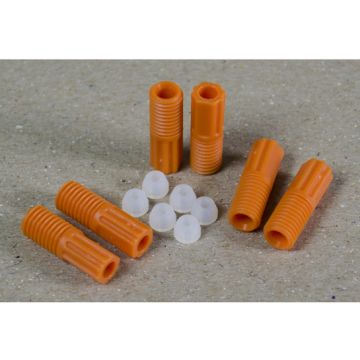 Justrite 28122 2.5mm OD Hard-Wall Tubing Compression Fittings  with Ferrules for HPLC Poly Manifold - Pack of 6