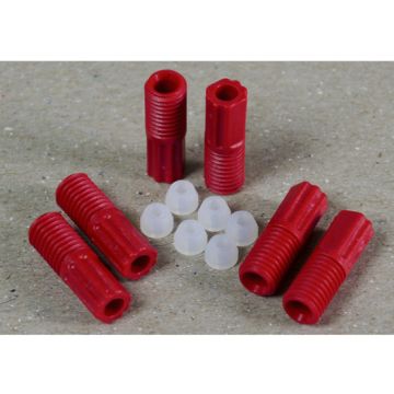 Justrite 28123 3.0mm OD Hard-Wall Tubing Compression Fittings  with Ferrules for HPLC Poly Manifold - Pack of 6