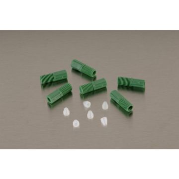 Justrite 28189 1/8" OD Hard-Wall Tubing Compression Fittings  with Ferrules for HPLC Poly Manifold - Pack of 6