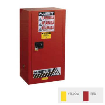 Justrite 891511 - 20 Gallon Manual Close Sure-Grip EX Paint and Ink Safety Cabinet - Red