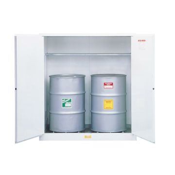 Justrite 8991053 Steel Flammable Waste Drum Safety Cabinet with 1 Shelf and  2 Manual Close Doors
