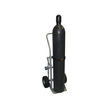 Justrite 35006 Single Cylinder Hand Truck with 10.5" Pneumatic Wheels - Rear Casters