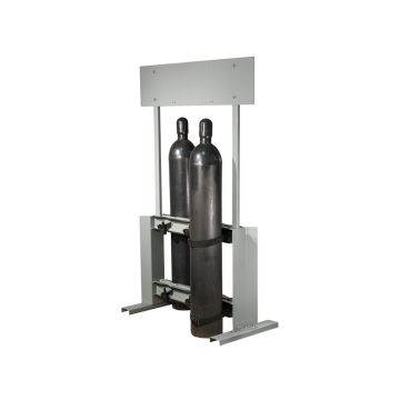 Justrite 35314 Gas Cylinder Process Stand - 6 Cylinder Capacity - Back-to-Back - Steel