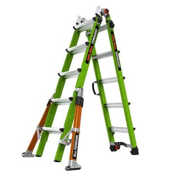 Little Giant 17102-001 Conquest 2.0 Fiberglass All-Terrain Articulated Extendable Ladder - 18' 11