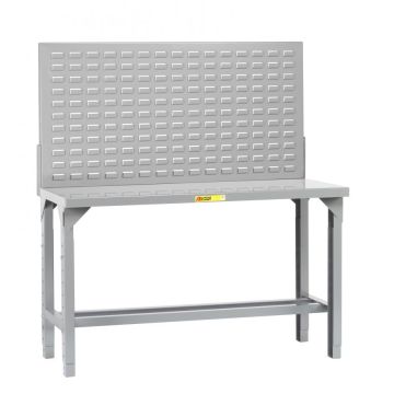 Little Giant Adjustable Height Welded Workbenches with Louvered Panel and Lipped Edges