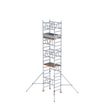 Low-Level Access MiTower Quick Assembly Aluminum Rolling Access Tower - 19' 8