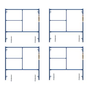 Metaltech M-MF6060VLV1 Mason Frame 5' H X 5' W Vanguard V-Lock Style with Coupling Pins and Spring Locks - Pack of 4