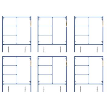 Metaltech M-MF7660VLV1 Mason Frame 6'4 In H X 5' W  with Coupling Pins and Spring Locks - Pack of 6