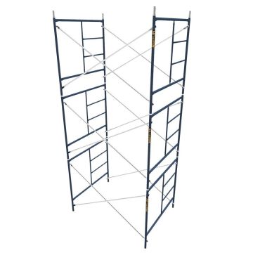Metaltech Saferstack 15'H x 5'D x 7'W 3-Tier Scaffold Tower