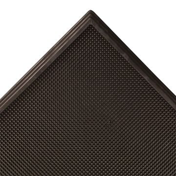 NoTrax 346S2432BL Sani-Trax 24" x 32" Rubber Entrance Disenfectant Anti-Fatigue Mat - Black