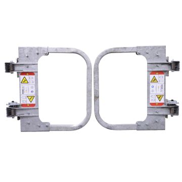 PS Doors EdgeHalt® Posi-Stop Double Ladder Safety Gates - Hot Dipped Galvanized