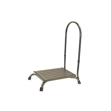 Safety Step H-05C Aluminum Medical Bariatric Step with Handle - 6"H