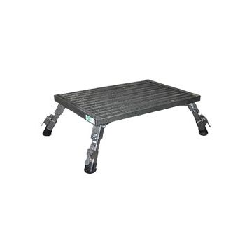 Safety Step XLA-09C-G Aluminum Extra Large Adjustable Folding Safety Step - 7" to 8-1/2"H - Granite