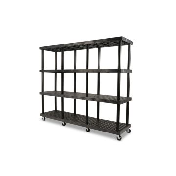 Structural Plastics MDS9624x4 96" x 24" Mobile DuraShelf® Shelving Cart