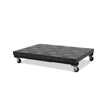 Structural Plastics PT2448 48" x 24" Solid Top Mobile Dunnage Rack