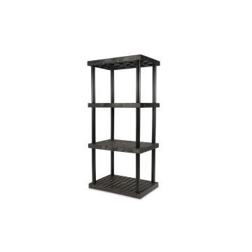 Structural Plastics S3624x4 36" x 24" DuraShelf® Grid Top Shelving 4 Shelf Unit