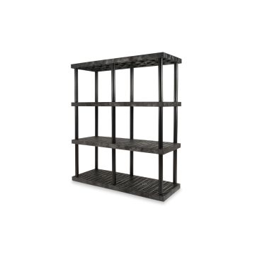 Structural Plastics S6624x4 66" x 24" DuraShelf® Grid Top Shelving 4 Shelf Unit