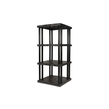 Structural Plastics ST3636x4 36" x 36" DuraShelf® Solid Top Shelving 4 Shelf Unit