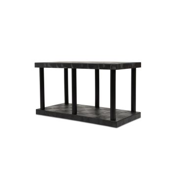 Structural Plastics ST4824B 48" x 24" DuraShelf&reg; Solid Top Shelving 2 Shelf Unit