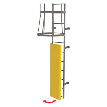 Tri-Arc OPFS03-Y Guard Door for Yellow Fixed Steel Access Ladder