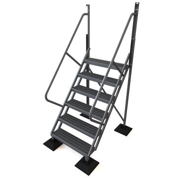 Tri-Arc URTL506 50 Degree Incline Steps for Tri-Arc U-Design Rooftop Platforms - 6-Step 60"H