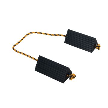 Vestil AC-13 Airline Wheel Chock with 36" rope - 10" x 4-1/2" x 5"