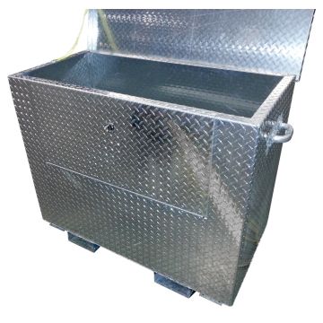 Vestil Aluminum Treadplate Front Folding Tool Boxes with Fork Pockets