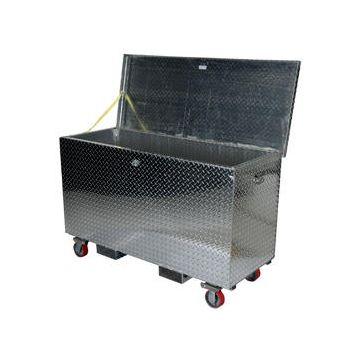 Vestil Aluminum Treadplate Portable Tool Boxes with Casters and Fork Pockets
