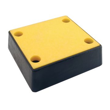 Vestil B-1213-4PF Molded Dock Bumper with Plastic Face with 4" Projection - 12"W x 13"H 