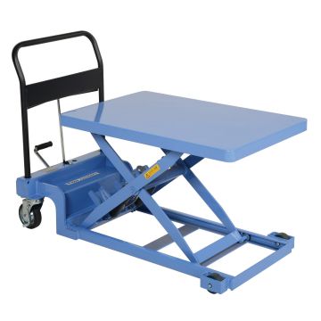 Vestil CART-900-LP Low Profile Scissor Lift Cart with 3-1/2" to 24" Height Range - 900 lbs Capacity