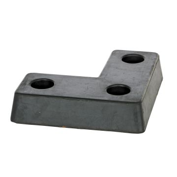 Vestil L-1818-4 L-Shaped Molded Dock Bumper with 4" Projection - 18"W x 18"H 