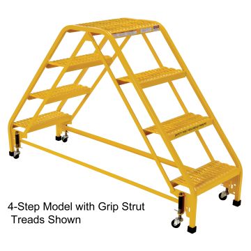 Vestil Double Sided Step Ladders with Casters