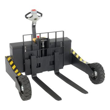 Vestil RT-EPT-3-48 Electric Powered Rough Terrain Pallet Truck with 4" x 42" Forks and 48" Usable Width - 2-1/8" to 13" H - 3,000 lbs Capacity