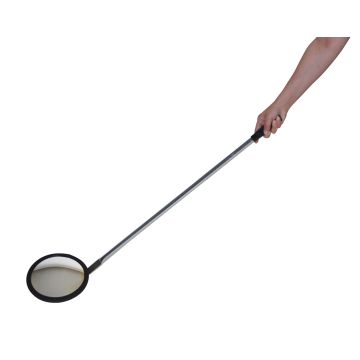 Vestil SIM-12-WF Wheel and Light Inspection Mirror with Visibility up to 12'