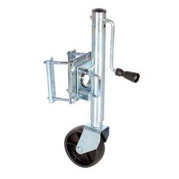 Vestil TJ-06 Side Swivel/Wheel Mount Trailer Jack with 800 lbs Capacity and 10" Service Range
