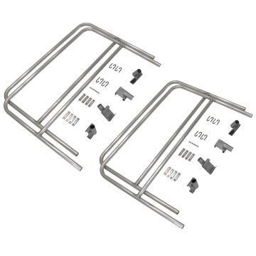 Vestil AWR-HR-16-RF Aluminum Bolt On Handrail 16' For Aluminum Walk Ramps Retro Fit Silver