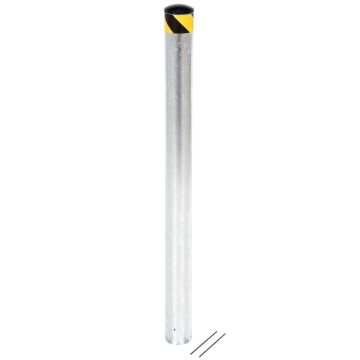 Vestil BOLPP-72-6.5-HDG Galvanized Steel Pour In Place Bollard 72" x 6-1/2" Gray