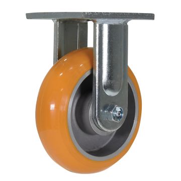 Vestil CST-F40-6X2SI-R Premium Heavy Duty 6" Rigid Non-Marking Polyurethane Caster