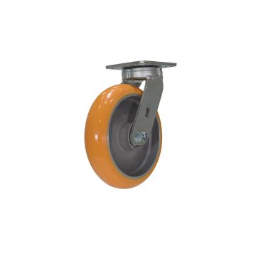 Vestil CST-F40-6X2SI-S Premium Heavy Duty 6" Swivel Non-Marking Polyurethane Caster