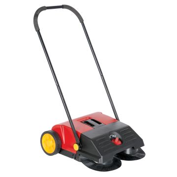 Vestil JAN-SM Gear Driven 22"W Manual Push Sweeper with 6 Gallon Capacity