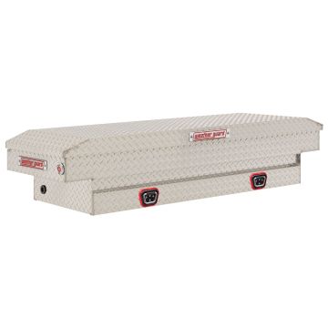 Weather Guard Model 154-0-04 Saddle Box - Aluminum - Mid-Size - Silver - 7.0 cu ft