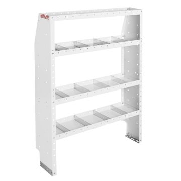 Weather Guard 9374-3-03 Adjustable 4 Shelf Unit for Van Interior Storage and Organization - 42"L x 13-1/2"D x 60"H