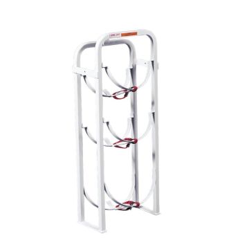 Weather Guard 9863-3-01 Refrigerant Tank Rack - Holds 2 x 30 lbs Tanks - 8"L x 8"D x 40"H