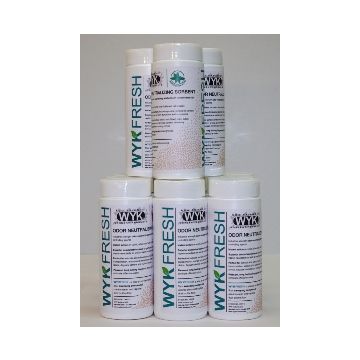 WYK 2601W-WYK 7.5 lbs Wyk Fresh Wintergreen Scented Odor Absorbing Sorbent - 12 Shaker Jars