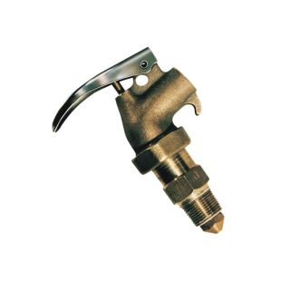 Justrite 08910 Adjustable Brass Safety Drum Faucet with Internal Flame Arrester - 3/4" NPT Bung