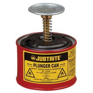 Justrite 10008 - 1 Pint Steel Plunger Can