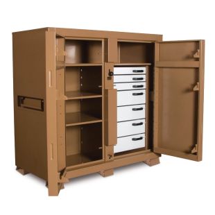 KNAACK Model 112 Jobmaster Half Width Shelf Cabinet with Drawers 60" x 30" x 60"